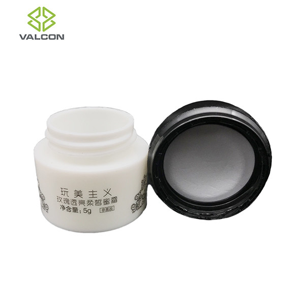 Plastic Empty Cream Jars Cosmetic Packaging Screw Cap Plastic Decorated