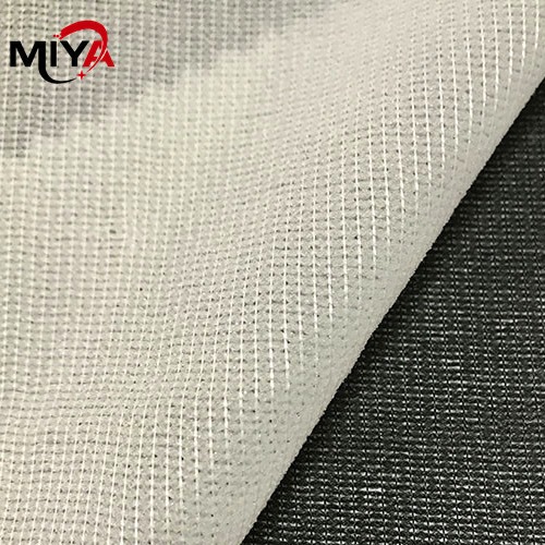 可融性のインターフェイスPAの倍の点のコーティングを縫うゆがみによって編まれる40gsm