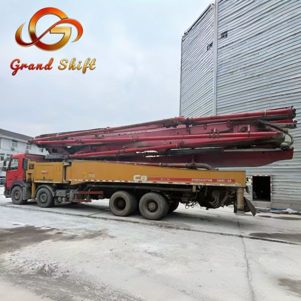 Used SANY SYM5446THB 56m Boom Length Concrete Pump Truck with 180 m³/h Output on Vovo FM500 Chassis