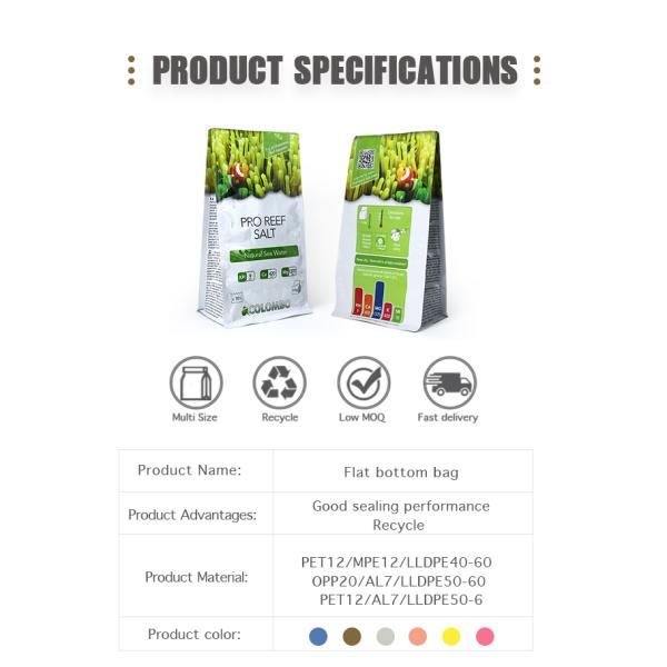 пестицида 20kg алюминиевой фольги стойки сумки органического удобрения мешка вверх плоские нижние упаковывая