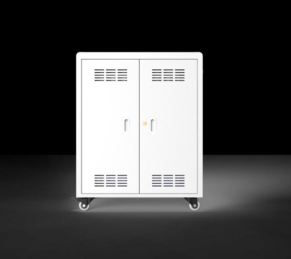 30 Ports Laptop Charging Trolley with ABS Engineering Plastic and Leakage Protection for Schools and Offices