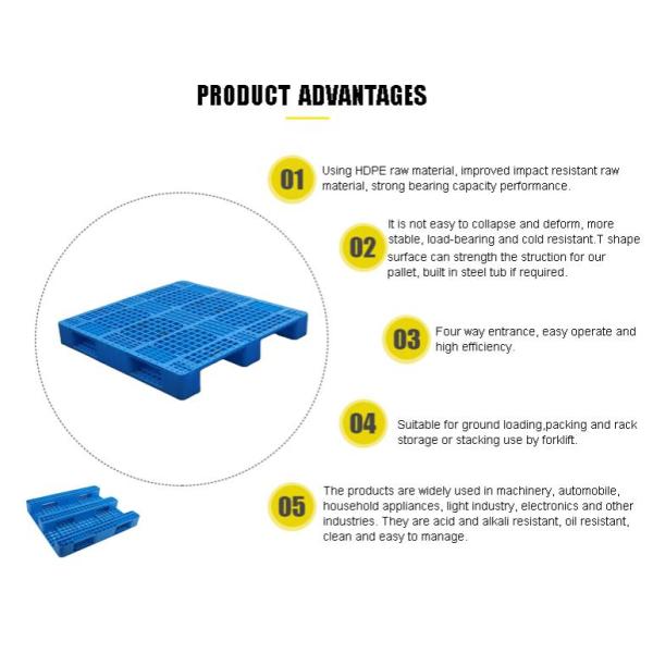 Грузоподъемника паллета Rackable HDPE девственницы паллеты твердого верхнего большие пластиковые