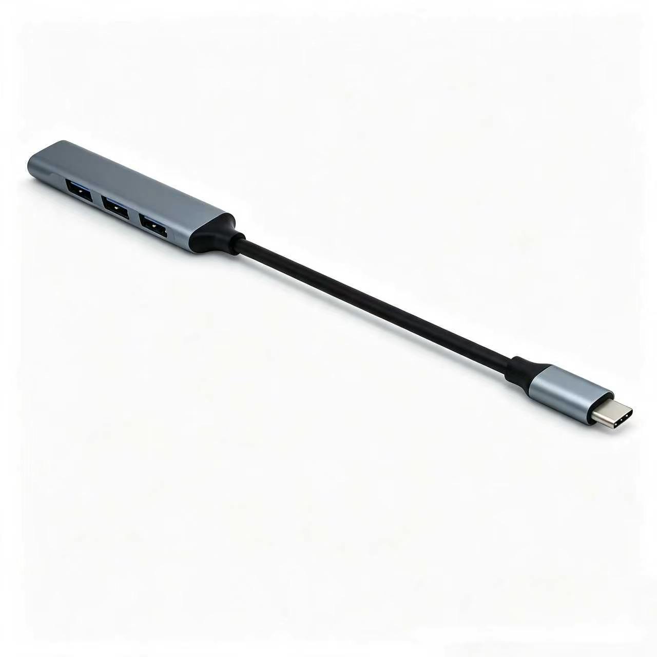 4 in 1 USB 3.0 Hub Sopport USB-A 5Gbps Data for Laptop