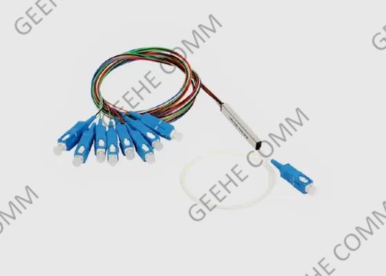 1×8 Steel Tube SC/APC Mini Fiber Optical Cable Splitter