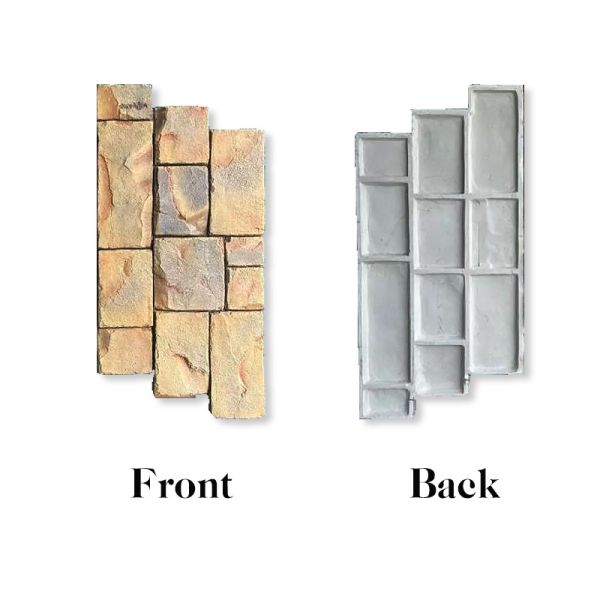Long Lasting PU Stone City Wall Panel Weather Resistant Faux Stacked Slab For Boundary