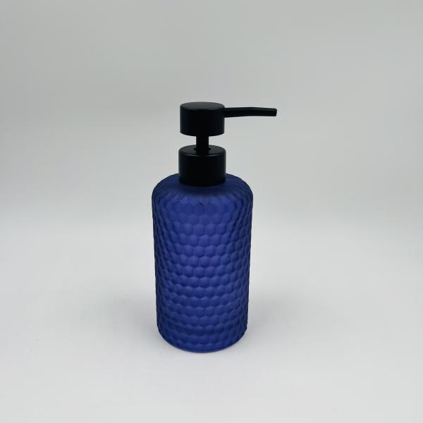 Стеклянные аксессуары для ванной комнаты с фиолетовой круглой формой с бриллиантовым рисунком лосьон насос бутылка кубок