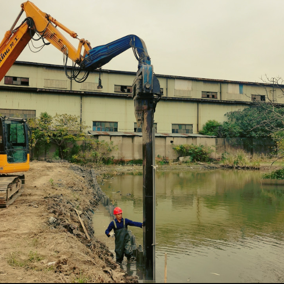 Plastic Sheet Piling Pile Driver: Fast Driving & Universal Mounting