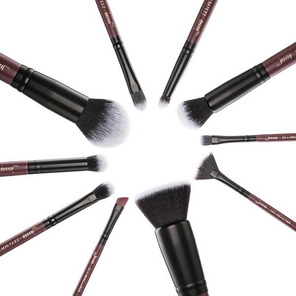 Jessup 10Pcs Plum Queen Luxury Makeup Brushes Set Makeup Brush Manufacturers china T259