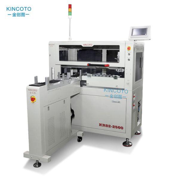KR82-2500H Auto Tray IC Programming Machine | 8 Stations + Stack Tray Feeder | ±0.03mm Linear Motor for QFN/SOP/QFP | 2500 UPH