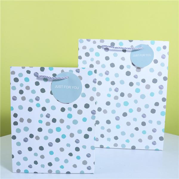 White Card Handbag Star Gift Bag Polka Dot Granular Paper Bag Gift Packaging Bag