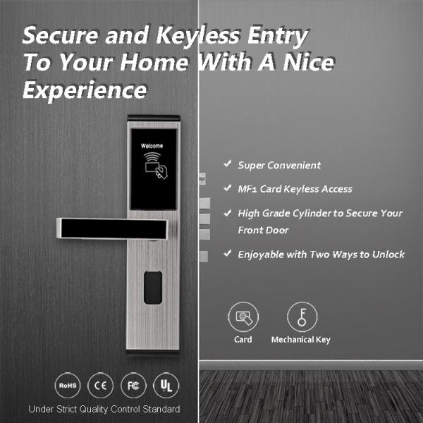 Durée futée de batterie d'acier inoxydable de serrure de carte principale de RFID longue pour l'appartement