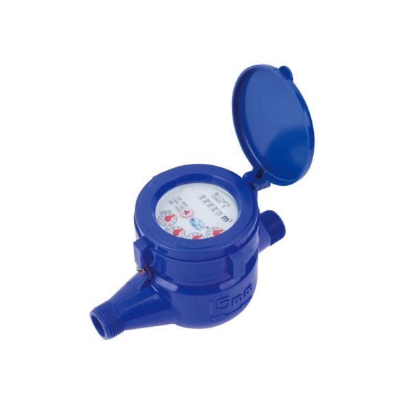 Horizontal Plastic Water Meters , Residential Rotary Water Meter LXSG-15EP