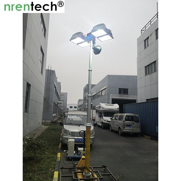 6.1m Firefigthing truck vehcile mounted pneumatic telescopic mast light/ robot light mast/ mobile tower light 4x1000W MH