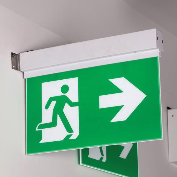 Durable LED Exit Sign with Rechargeable Battery and 3 Hours Emergency Time for Easy Installation
