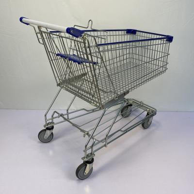 trole asiático da compra do metal do supermercado do estilo do trole das compras na mercearia dos rodízios de 180L TPR