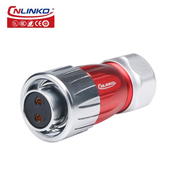 CNLINKO Waterproof 2 Pole Plug Socket Male and Female 2pin 12 Volt Pin Female Wire Plug Adapter Connector