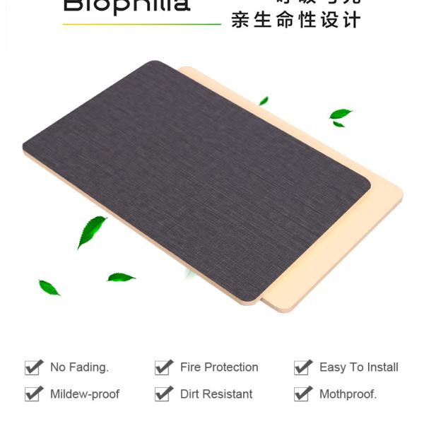 Soundproof Acoustic Fabric Bamboo Fiber Wall Panel ECO Friendly
