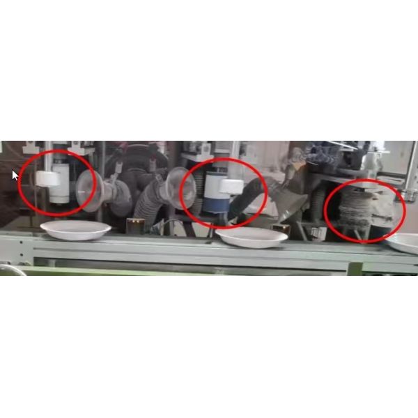 3 Head Full Automatic Grinding Machine for High Speed Melamine Dinnerware Polishing