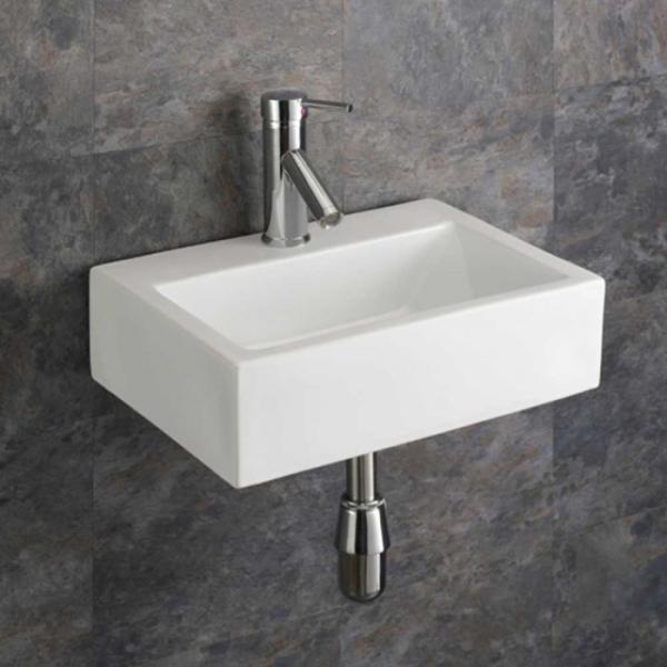 Luxurious Stylish Compact  Bathroom Wall Hung Basin Wall Mount Sink No Stain
