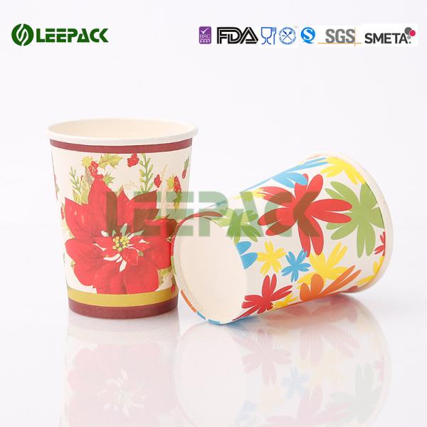 Recyclable Takeaway Coffee Cups  , Disposable Drinking Cups With Plastic Lids