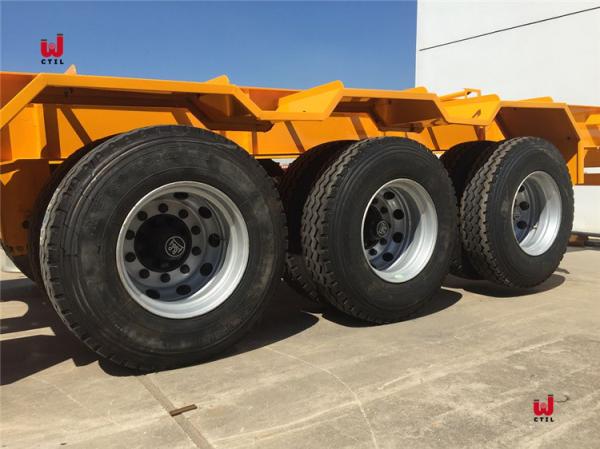 Tri Axle ISO 40ft Truck Semi Trailers 50T Shipping Container Trailer
