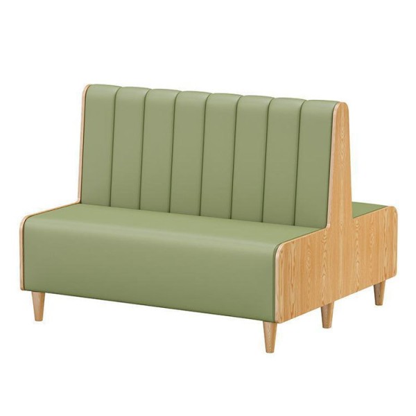 Customizable Leather Upholstered Double Booth Seating Commercial Grade Banquette Bench for Restaurants