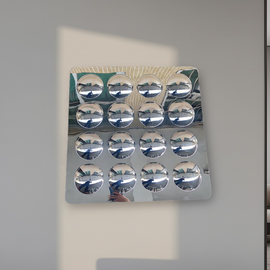 50x50cm Acrylic Convex Mirror Frameless Lightweight Bubble Mirror Panel
