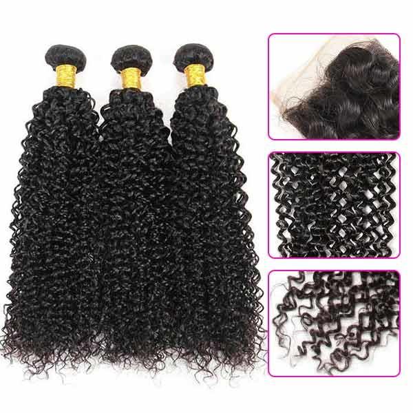 8A Real Peruvian Human Hair Extensions Kinky Curly , Peruvian Silky Straight Hair