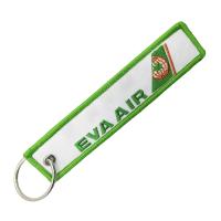 EVA AIR Co Marca de llavero bordado personalizado Resistente a la oxidación llavero de doble cara