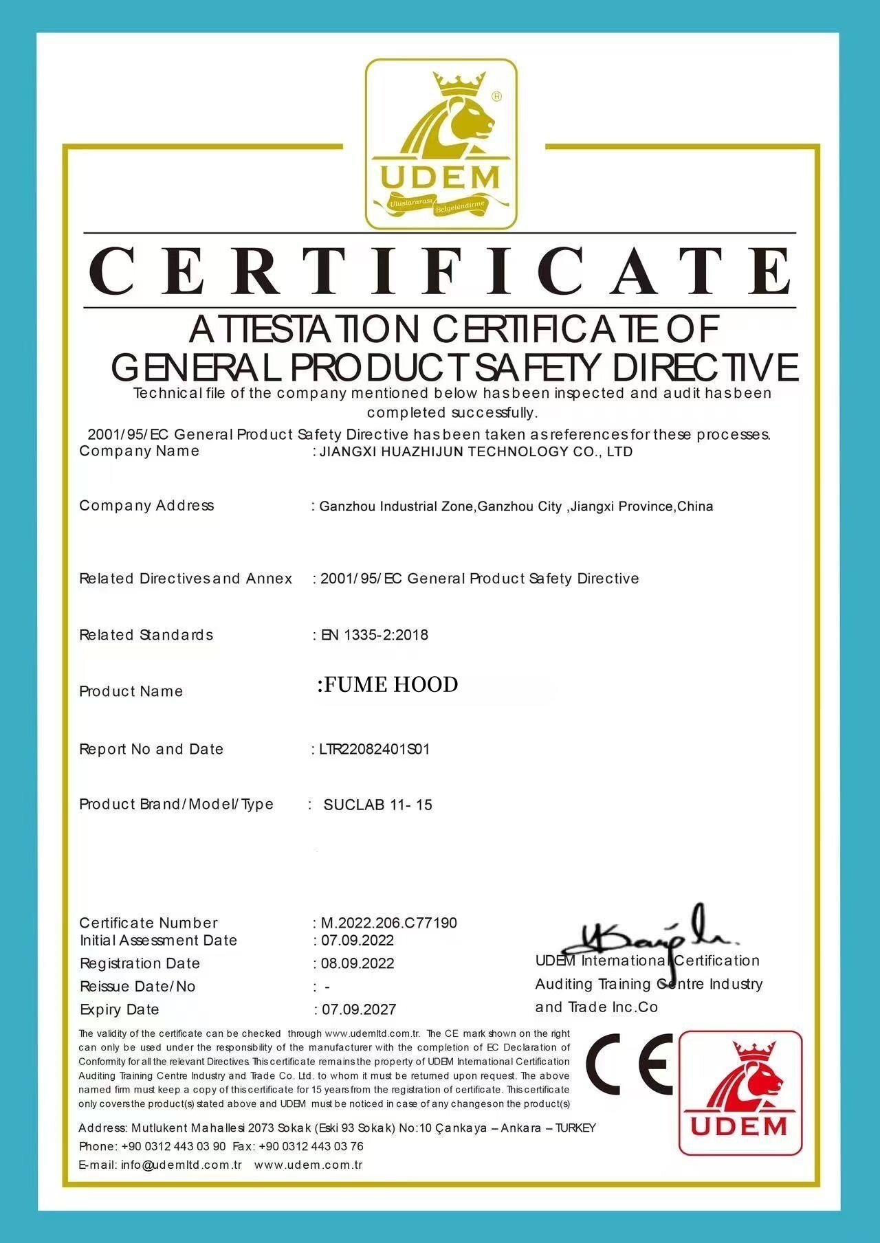 JIANGXI HUAZHIJUN TECHNOLOGY CO., LTD Сертификации