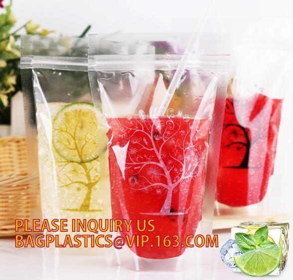 Stand Up Zipper Pouch Transparent Packaging k Bag Zip Lock Plastic Mylar Bag, FDA EU Food Grade Powder Packaging