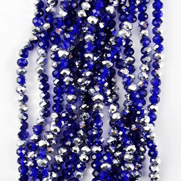 Glass Facetted Beads Lampwork Loose Round Glass Crystal Glass Rondelle Loose Beads
