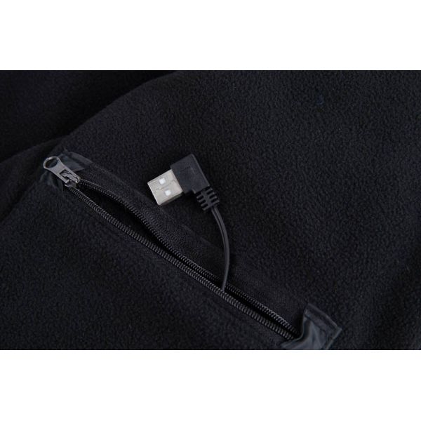 USB Heated Hunting Jacket with Forest Camo and Fleece Lined Softshell for Outdoor Use