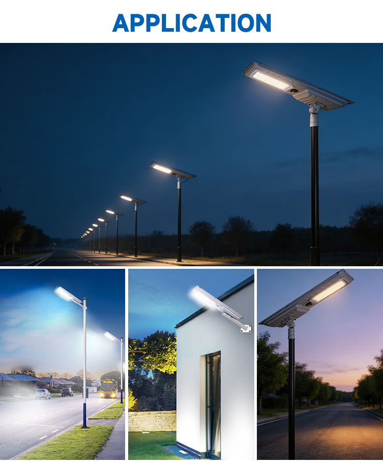 IP65 180lm/W All in One Solar Street Light 200W 300W 400W for Village Roads
