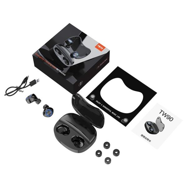 Ruído que cancela TWS Bluetooth sem fio pequeno Earbuds
