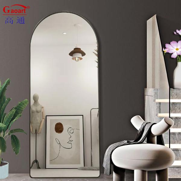 Размер на заказ Серебряная бритва Металлическая гостиница Ванная комната Салон красоты Стенное искусство Зеркало