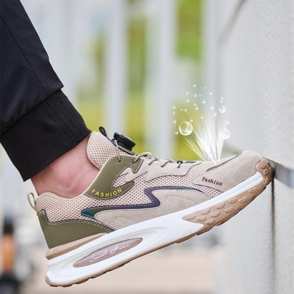 Unisex Safety Shoes with Air Cushion Sole and Kevlar Midsole Flying Knit Industrial Work Shoes