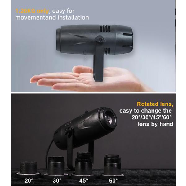40w Indoor Commercial Advertising Gobo Projector Lamp Led logo Floor Projector Welcome Source Factory
