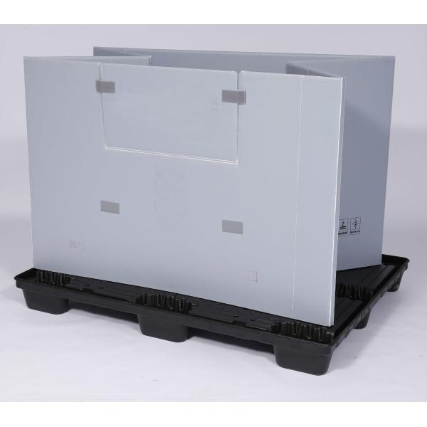 Collapsible Pallet Box for Car Parts Packaging Grey or Blue Colour Options Recyclable