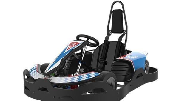 Indoor 2.54Nm Four Wheel Go Kart 43mm Terrain Clearance Alloy Steel Frame