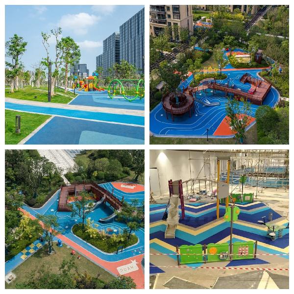 UV Resistant Athletic EPDM Playground Surface Rubber Flooring  High Flexibility