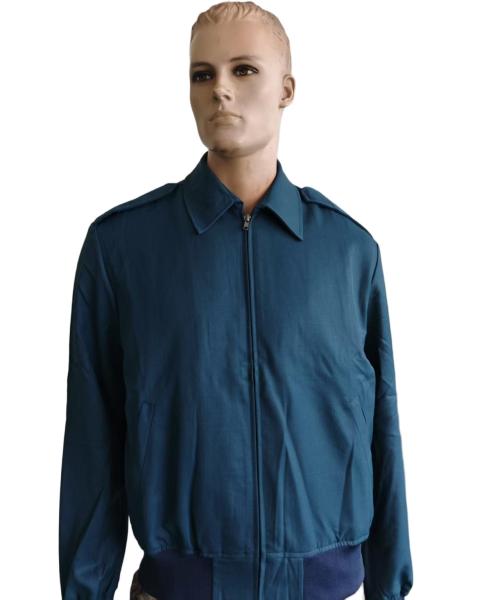 Customizable Fabric Standard Blue Uniform Jacket With 2 Pockets Winter Waterproof Breathable Polyester Military Jacket