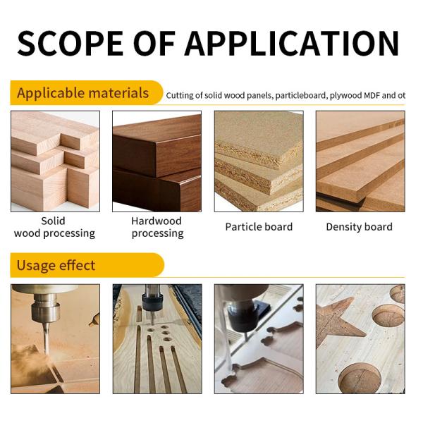 Carburo sólido colorido Dlc recubrimiento hasta abajo cortar cortador de fresado de madera de borde único composición Cnc Router bits