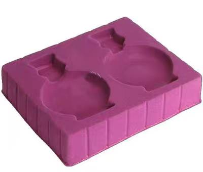 Customized disposable PP pet PVC PS flocking plastic black/white plastic blister tray for food cosmetics
