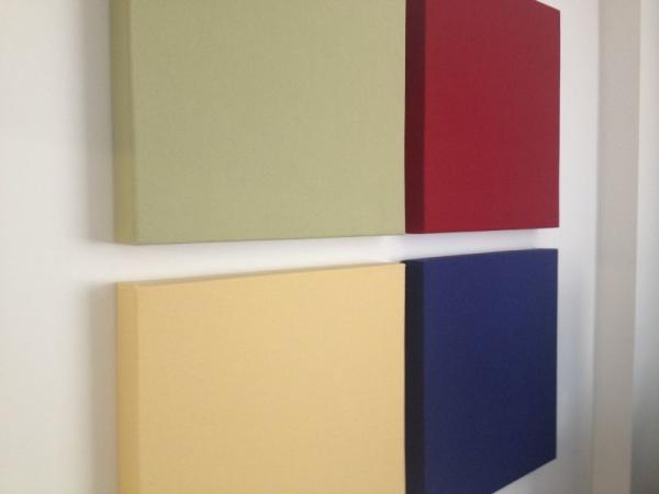 Resturant 50mm Thick Soundproofing Fabric Wrapped Acoustical Panels Absorbing Board