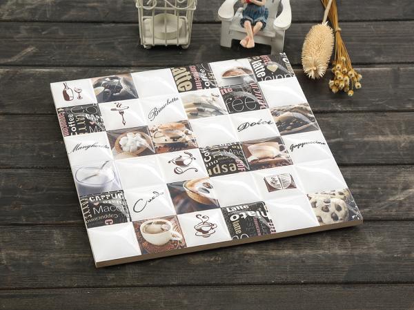 30x30cm Antibacterial Ceramic Rustic Tile White Brown