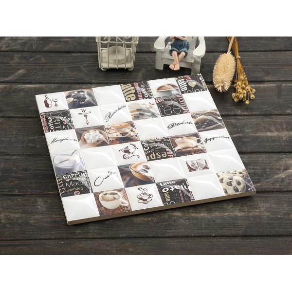 Антибактериальные 300х300мм керамические деревенские плитки для гостиной и прочные белые и коричневые плитки для столовой