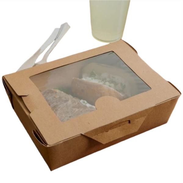 Recyclable Paper Box Clear Pvc Window Boxes With Window Chocolate Cupcake Bakery Cake Box