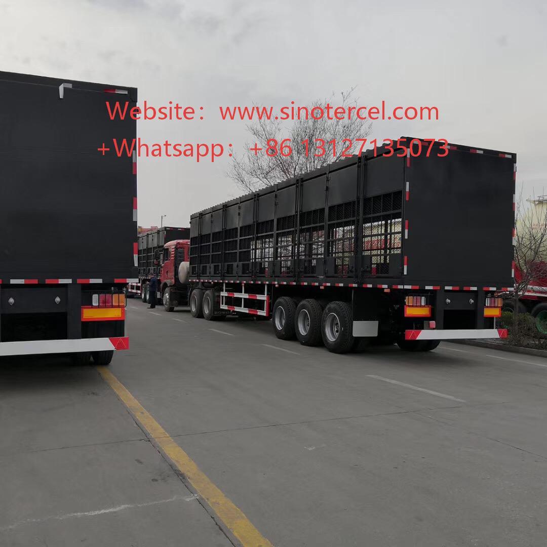 High-Capacity 11-Meter 3-Axle Livestock Transport Semi-Trailer: Heavy-Duty Steel Structure with Multi-Layer Ventilation System for Safe Animal Hauling