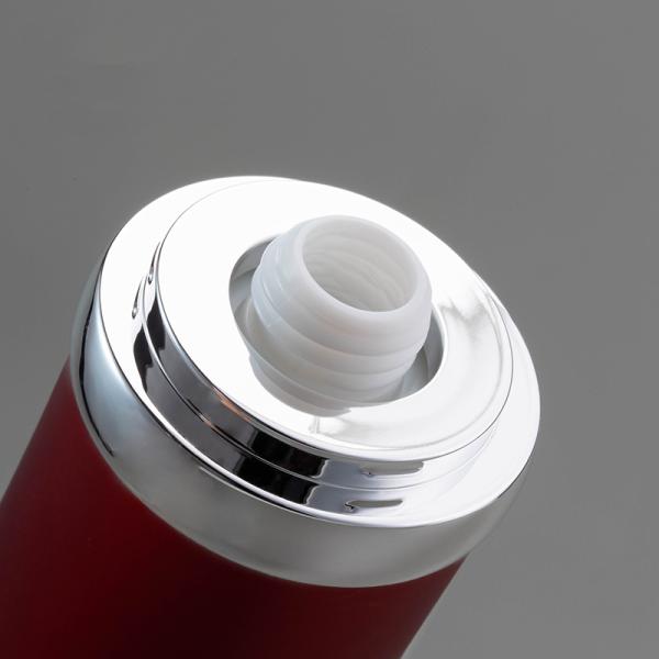 Pressão mal ventilada redonda reciclada do ABS na garrafa cosmética reta 15ml do suporte acima